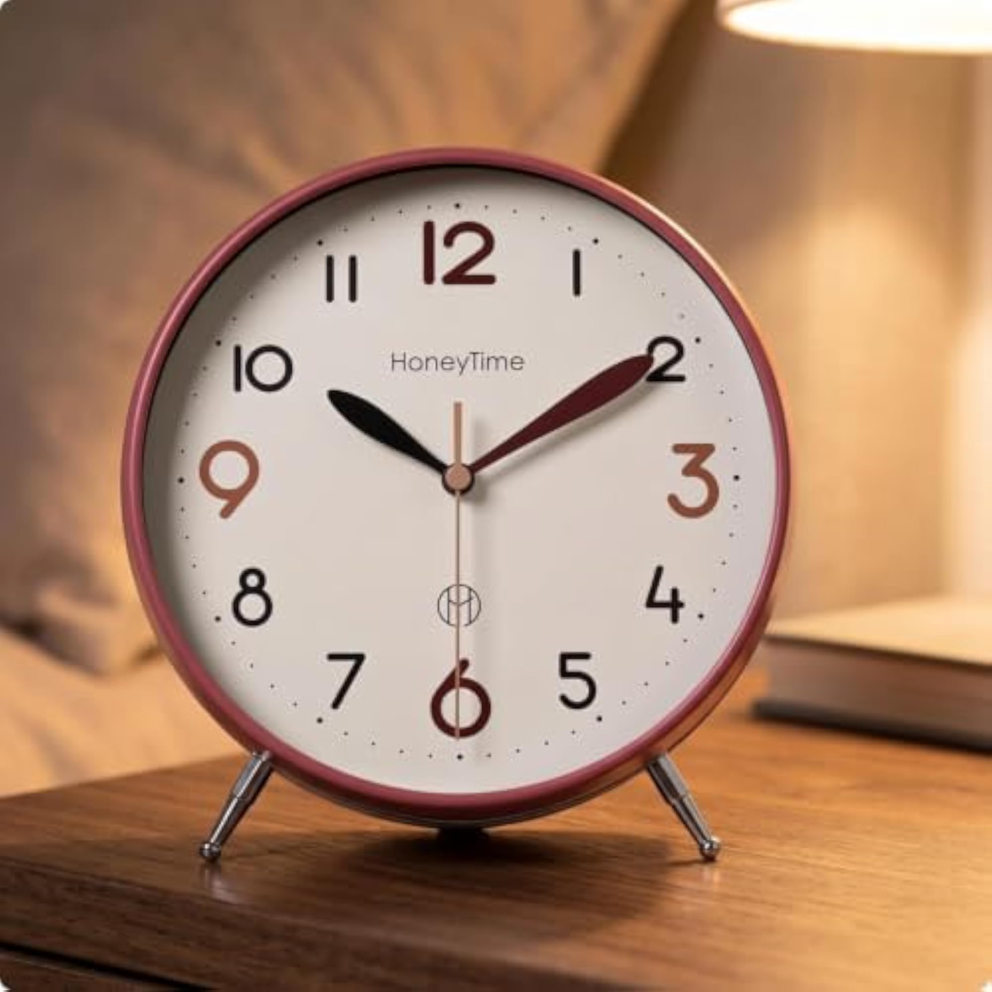 Desktop Analog Clock with Large Arabic Numerals